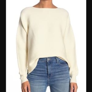 14th & Union Boatneck Ribbed Knit Ottoman Sweater.